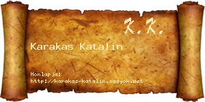 Karakas Katalin névjegykártya